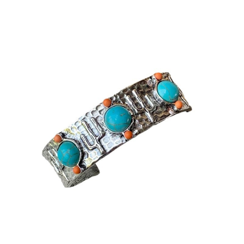 Cactus Turquoise Open Bracelet