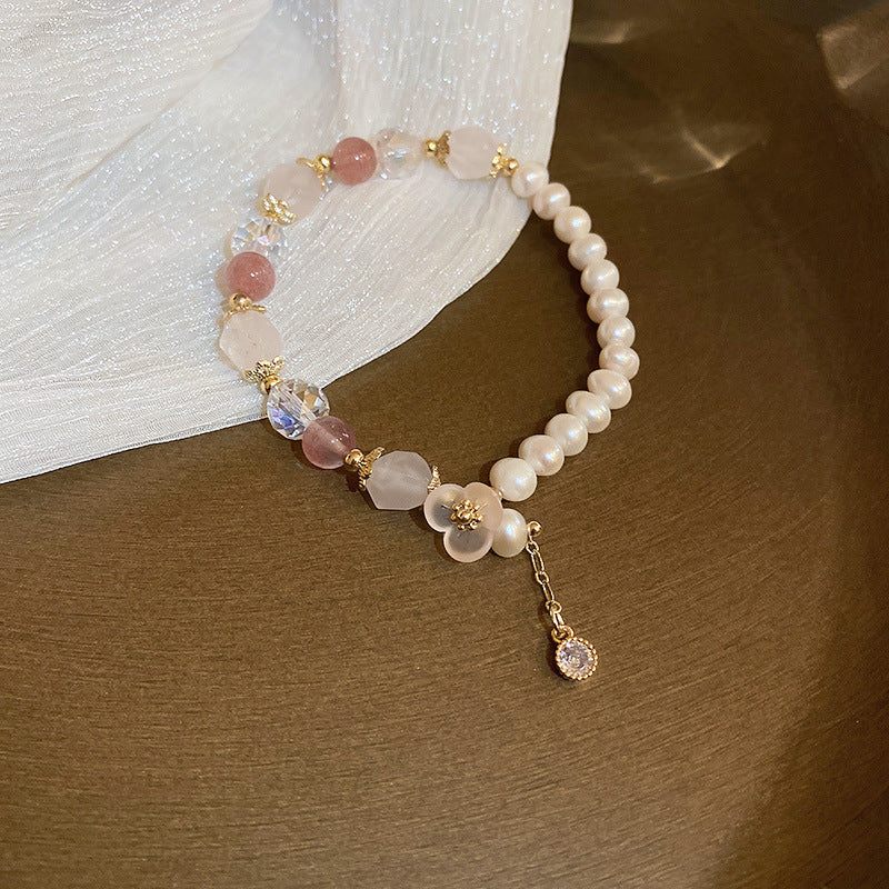 Baroque Freshwater Pearl Crystal Bracelet