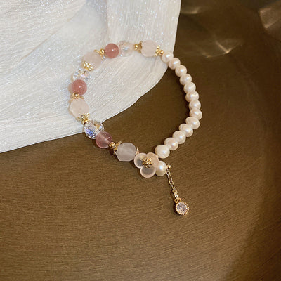 Baroque Freshwater Pearl Crystal Bracelet