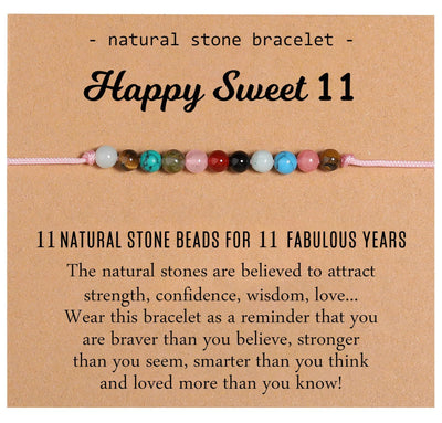 Natural Healing Crystal Birthday Bracelet Gifts