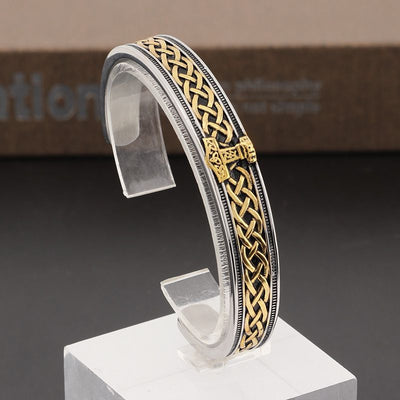 Viking Thor's Hammer Valknut Odin Rune C-shaped Bracelet
