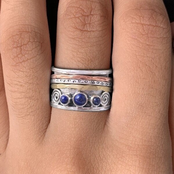 🔥🔥Last Day 49% OFF🎁Bohemian Sapphire Meditation Ring