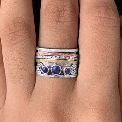 🔥🔥Last Day 49% OFF🎁Bohemian Sapphire Meditation Ring