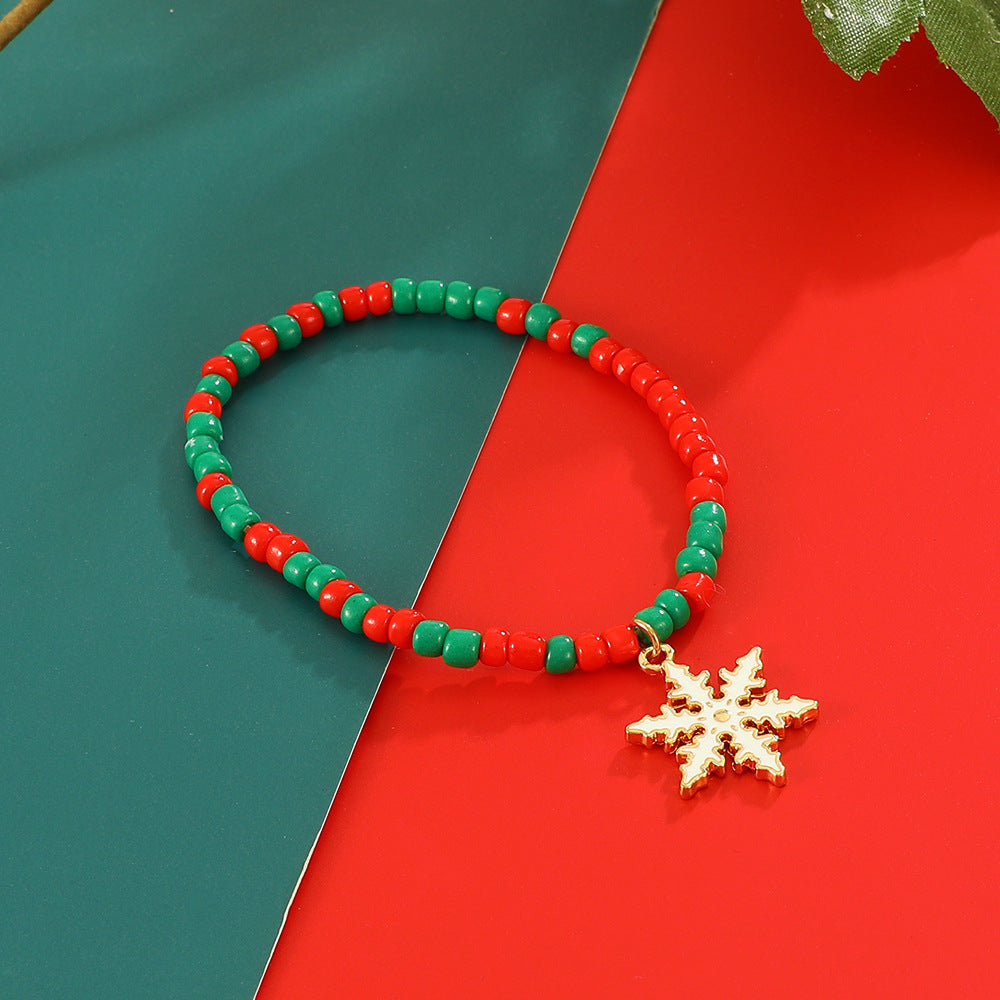 Christmas  Snowflake Bells Bracelets Set