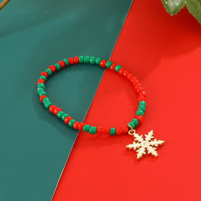 Christmas  Snowflake Bells Bracelets Set