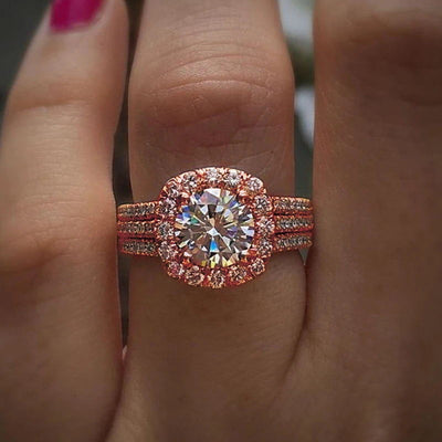 925 Sterling Silver Engagement Square Zirconia Ring