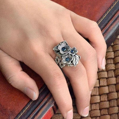 🔥🔥Last Day 49% OFF🎁Floral Sapphire Ring