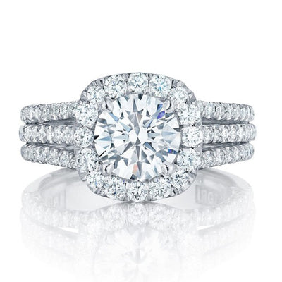 925 Sterling Silver Engagement Square Zirconia Ring