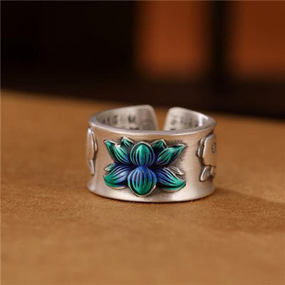 Lotus Heart Sutra Ring