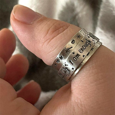 ''I Am Enough'' Meditation Dandelion Ring✨
