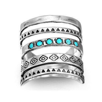 🔥Last Day 49% OFF🎁Bohemian Openwork Carved Turquoise Ring
