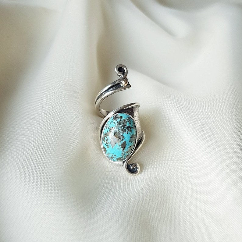 Vintage Turquoise Open Ring