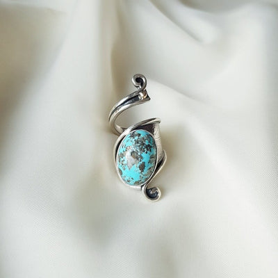 Vintage Turquoise Open Ring