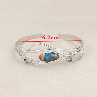 Drip Glue Alloy Open Bracelet