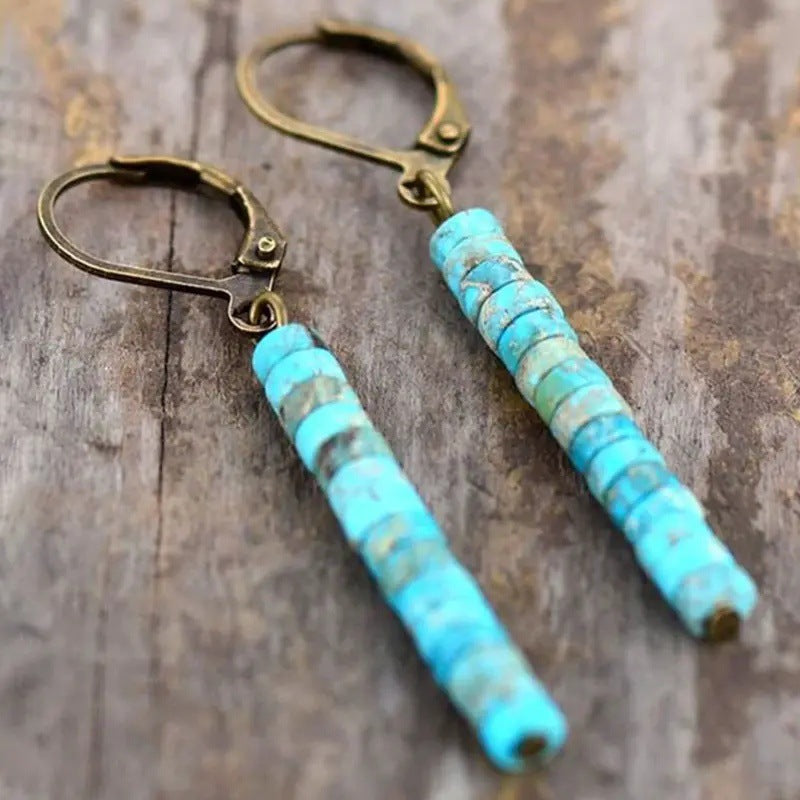 Bohemian Vintage Turquoise Spacer Earrings