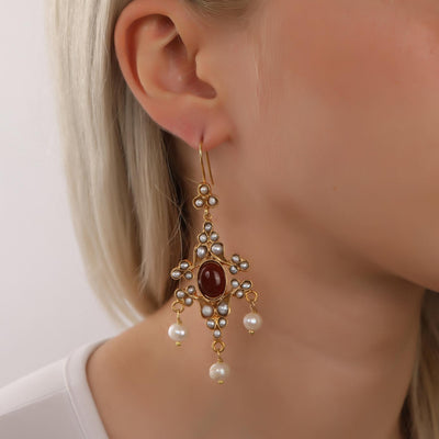 Cerddoriaeth Glân Pearl Inlaid Clustiau