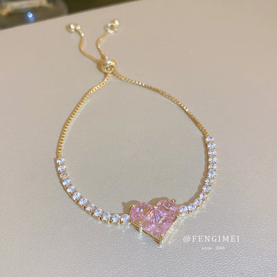 Zircon Heart Bracelet