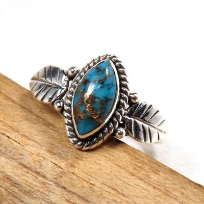 🔥Last Day 49% OFF🎁Vintage Turquoise Leaf Ring