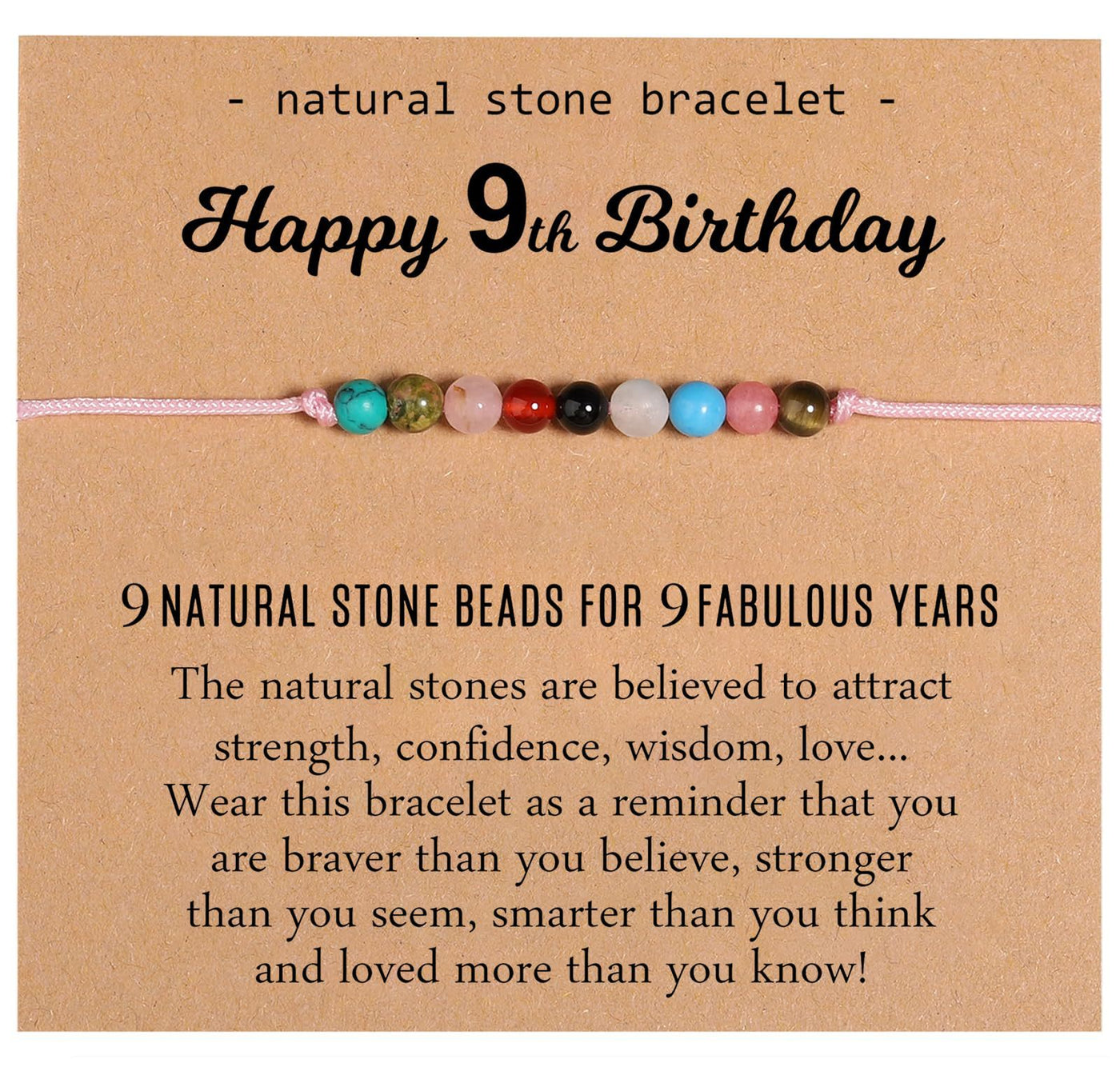 Natural Healing Crystal Birthday Bracelet Gifts