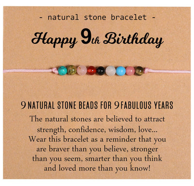 Natural Healing Crystal Birthday Bracelet Gifts