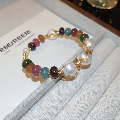 Baroque Freshwater Pearl Crystal Bracelet