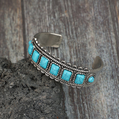 Turquoise lace opening bracelet