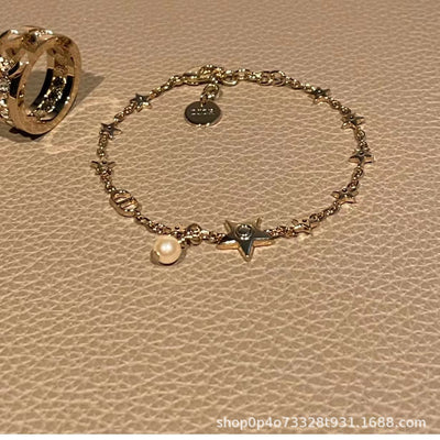 Pentagram  Pearl Bracelet