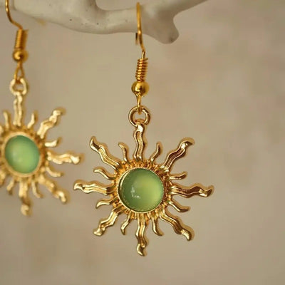 Gold Sunflower Sweet Earrings