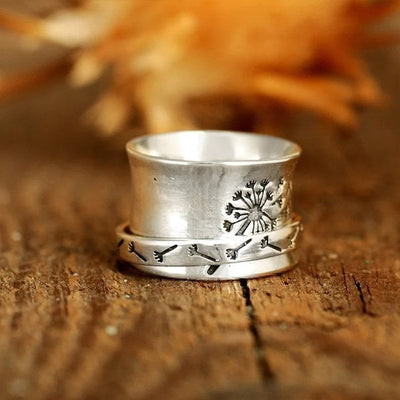 🔥🔥Last Day 49% OFF🎁Dandelion Flower Spinner Alloy Ring