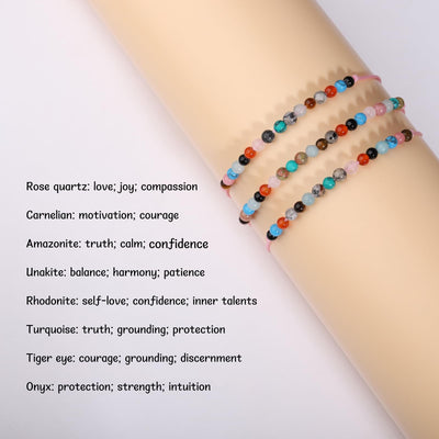 Natural Healing Crystal Birthday Bracelet Gifts
