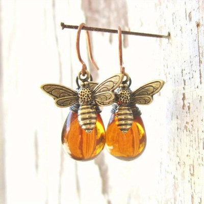 Cerdynau Carreg Naturiol Vintage Bee