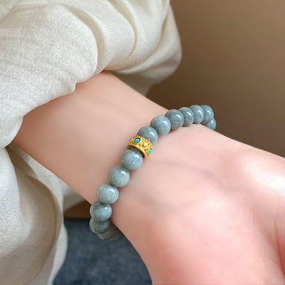 Vintage Beaded Natural Stone Bracelet