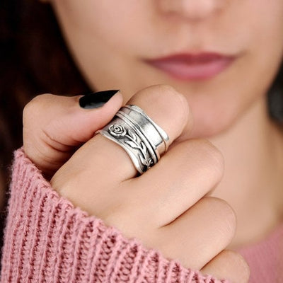 🔥Last Day 49% OFF🎁Rose Spinner Ring