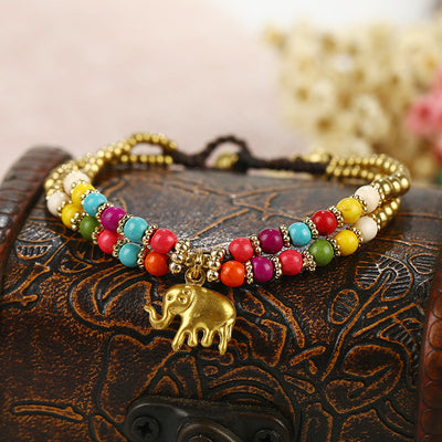 Retro Animal Handmade Woven Turquoise Bracelet