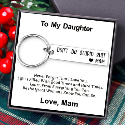 Don't Do Stupid Funny Keychain Gift Box Set for Son and Daughter