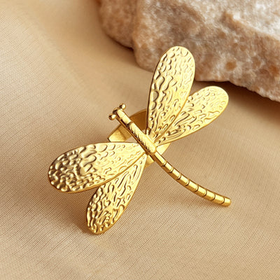 Dragonfly Open Ring For Couples