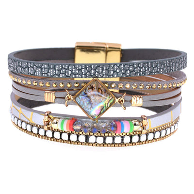 Zircon  Leather Bracelets