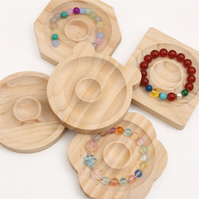 Pine Wood Color Bracelet Display Plate