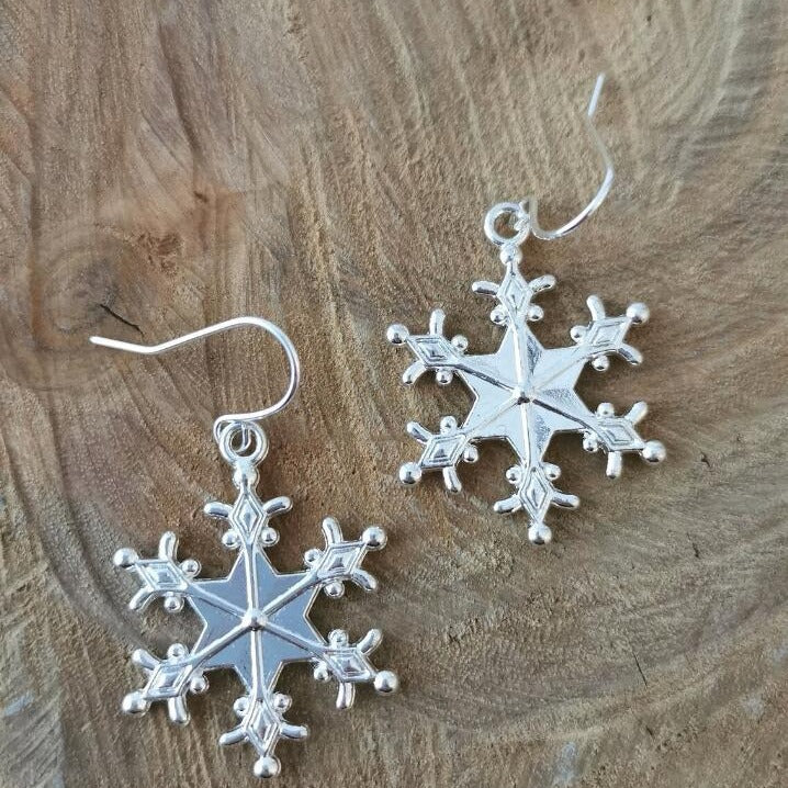 
Earingau Blodyn Sno