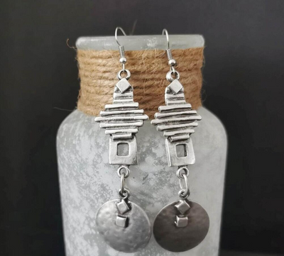 Vintage Circular Coin Earrings