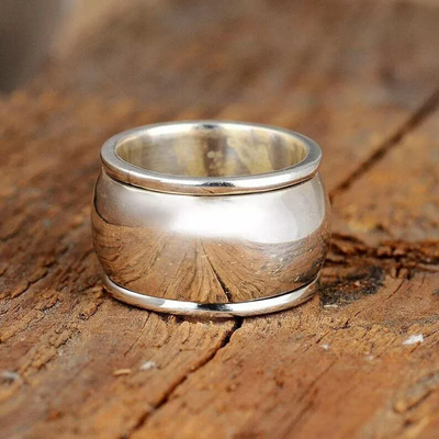 Wide Face Minimalist Ring