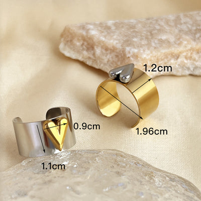 Retro Heart-shaped Open Ring