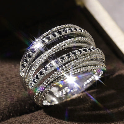 Creative Cross Zircon Ring