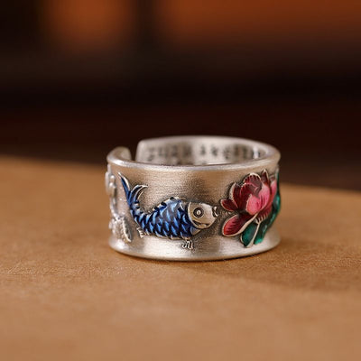 Lotus Heart Sutra Ring