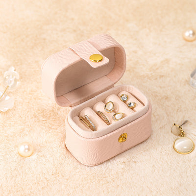 Leather Earring Ring Storage Box