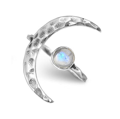 Vintage Sun Moon Open Ring