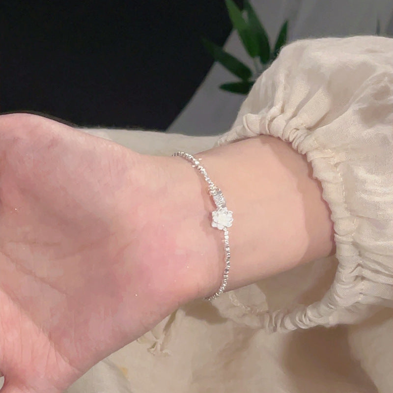Lotus Shaped  Silver Bracelet