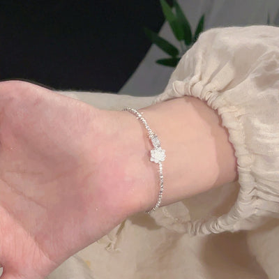 Lotus Shaped  Silver Bracelet