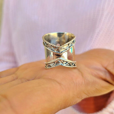 🔥Last Day 49% OFF🎁Bohemian Moonstone Wide Band Ring
