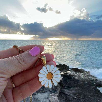 Hidden Message Daisy Locket Necklace